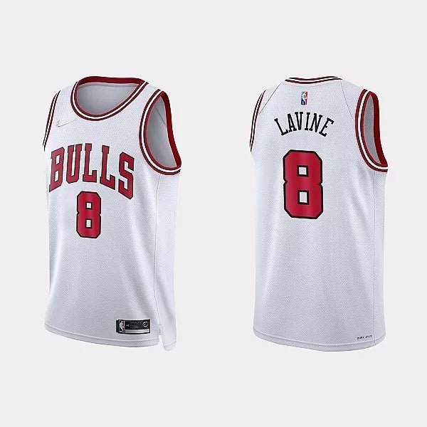 Regata NBA Chicago Bulls Edition 21-22 Authentic Lavine 8 - Branca