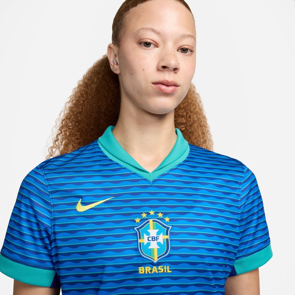 Camisa Feminina Da Seleção Brasileira 2024 Away Stadium - Imagem 6