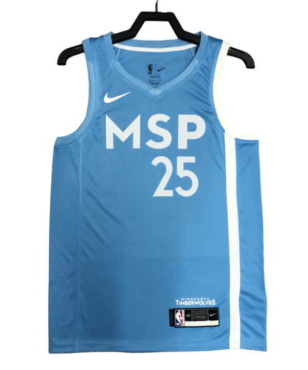 Regata NBA Minnesota Timberwolves City Edition Authentic Rose 25 - Azul