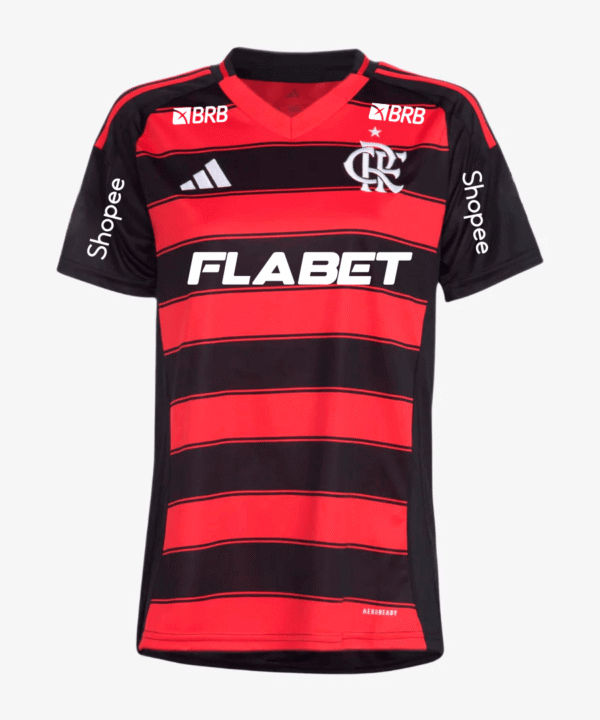 Camisa Feminina Flamengo 2025/26 I Com Patrocínios