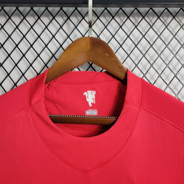 Camisa Retrô Manchester United Manga Longa 2007/08 Masculino Vermelho - Imagem 6