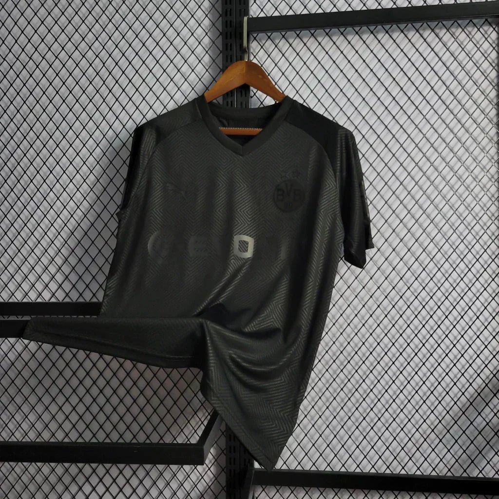 Camisa Retrô Borussia Dortmund 2019/20 Edição Especial 110 Anos Masculina Preta - Imagem 8