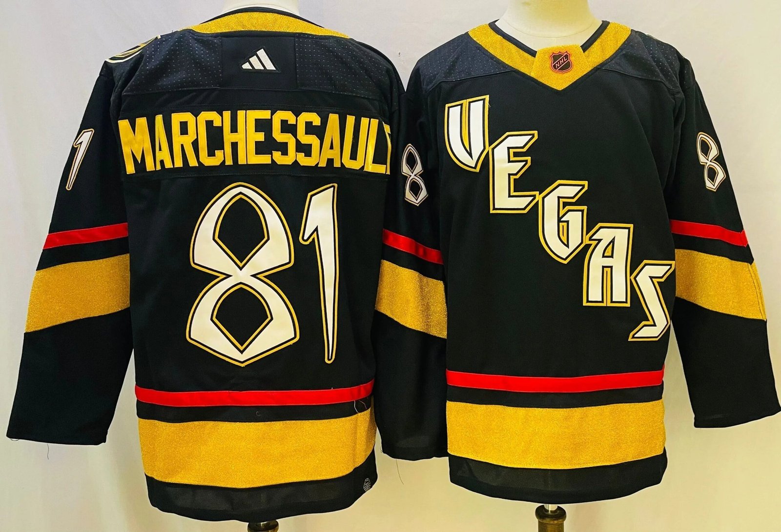 Camisa NHL Vegas Golden Knights Reverse Retrô 2.0 Jersey Preta - Imagem 3