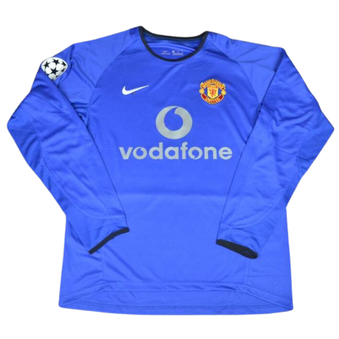 Camisa Manchester United Manga Longa 02/03 - Versão Retrô "Beckham" Nº 7 - Imagem 2