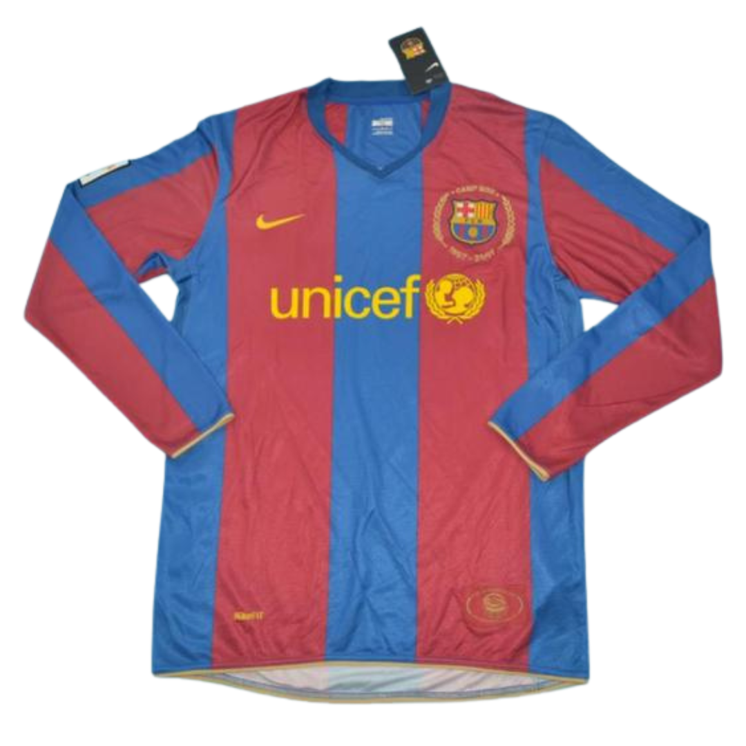 Camisa Barcelona Manga Longa 07/08 - Versão Retrô "Ronaldinho" Nº 10 - Imagem 2