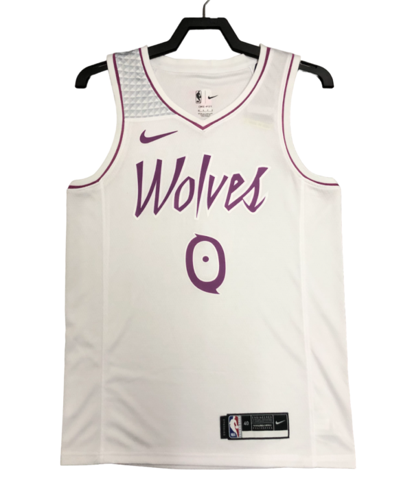 Regata NBA Minnesota Timberwolves Authentic Russell 0 - Branca