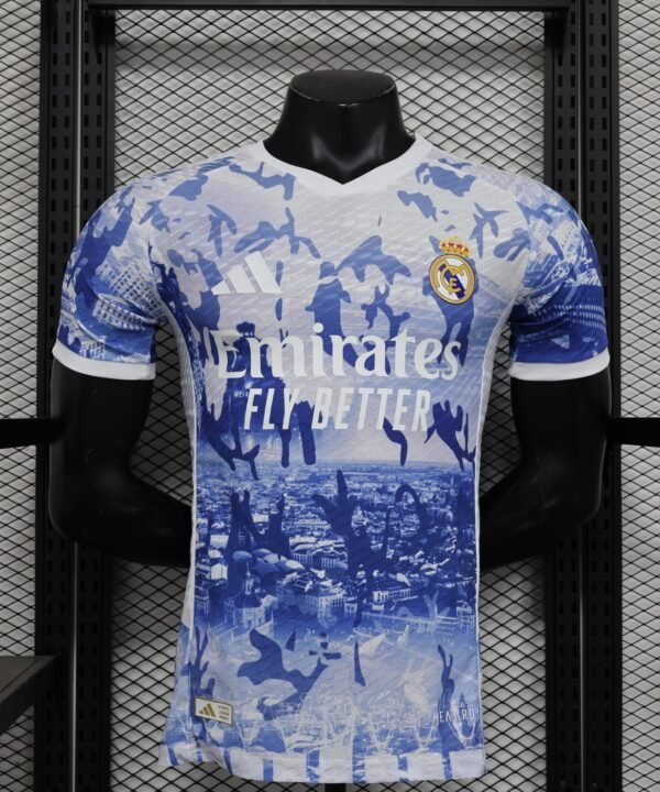 Camisa Real Madrid Edição Especial 2024/25 Jogador Masculino - Azul e Branca