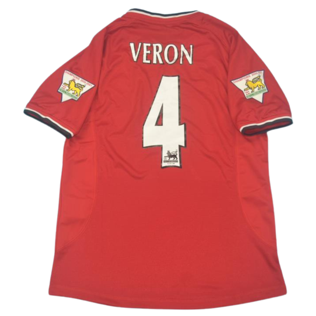 Camisa Manchester United Home 00/02 - Versão Retrô "Veron" Nº 4