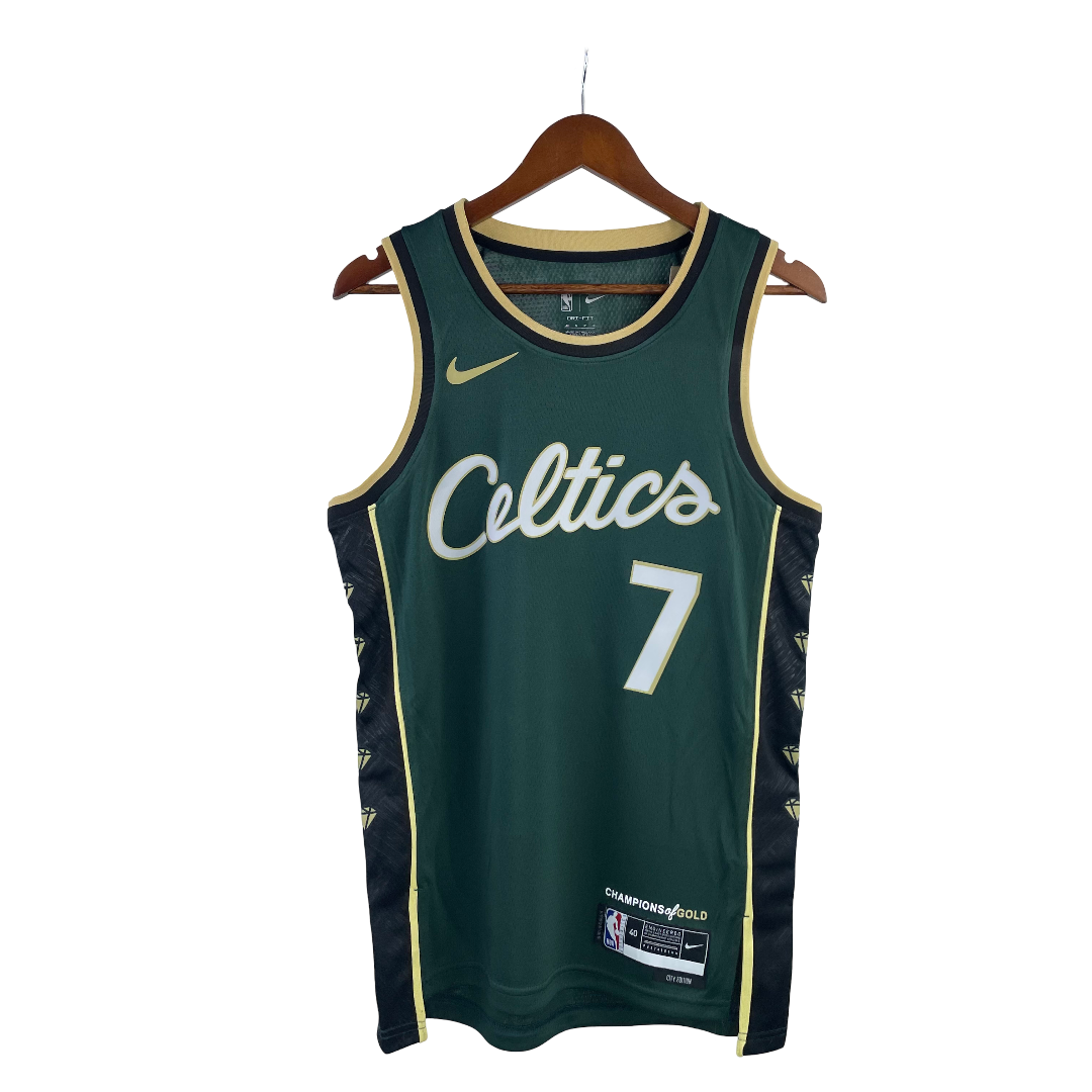 Regata NBA Boston Celtics City Edition Authentic Brown 7 - Verde