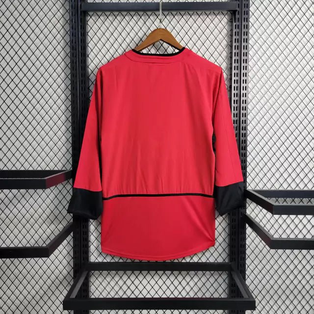 Camisa Retrô Manchester United Manga Longa 2004/06 Masculino Vermelho - Imagem 2