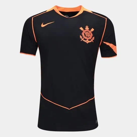 Camisa Corinthians (Total 90) III 2025 - Preta e Laranja - Masculina - Torcedor