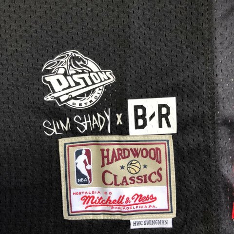 Regata NBA Detroit Pistons Mitchell & Ness Authentic Shady 313 - Preta - Imagem 3