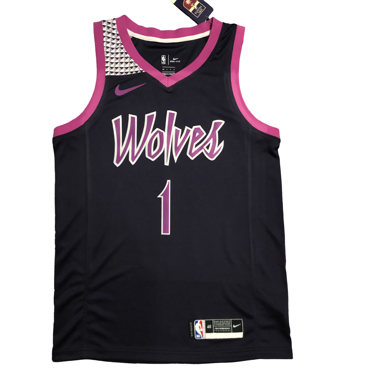 Regata NBA Minnesota Timberwolves Authentic Edwards 1 - Preta
