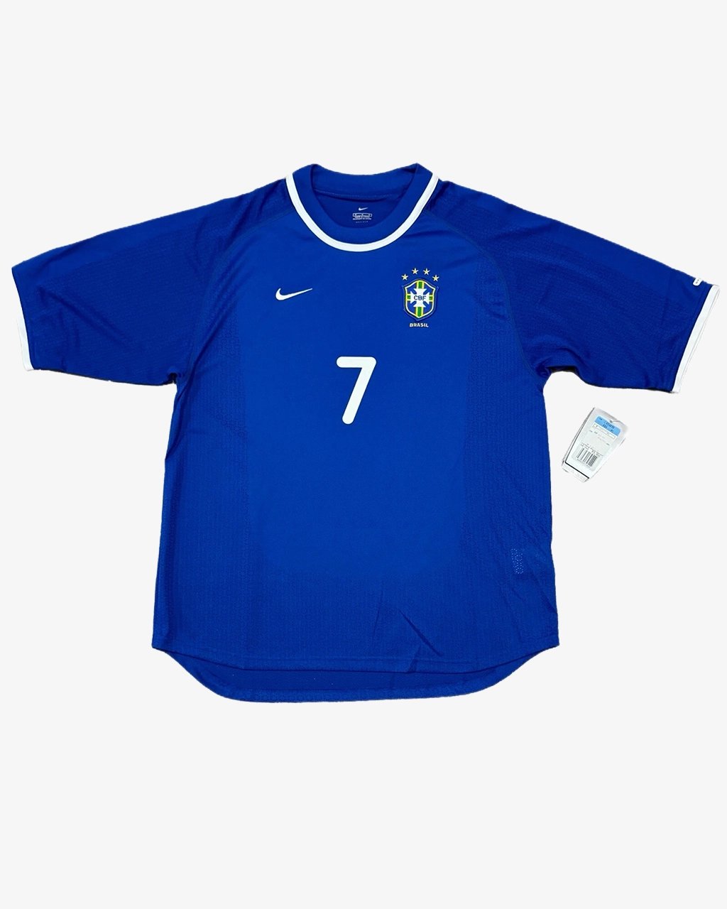 Camisa Retrô Seleção Brasileira 2000/01 Away Nº 7 Ronaldinho Olímpica - Imagem 4