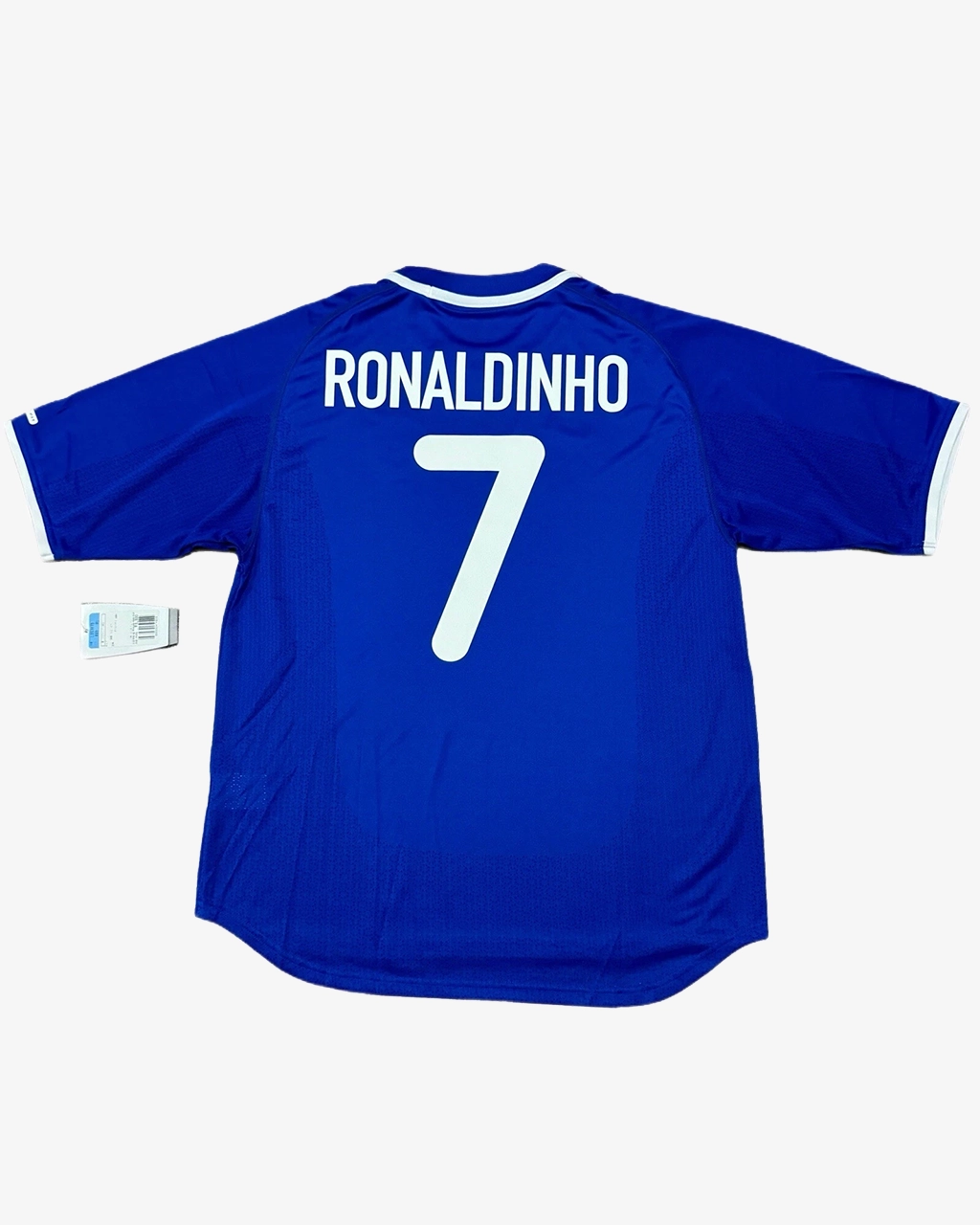 Camisa Retrô Seleção Brasileira 2000/01 Away Nº 7 Ronaldinho Olímpica - Imagem 2