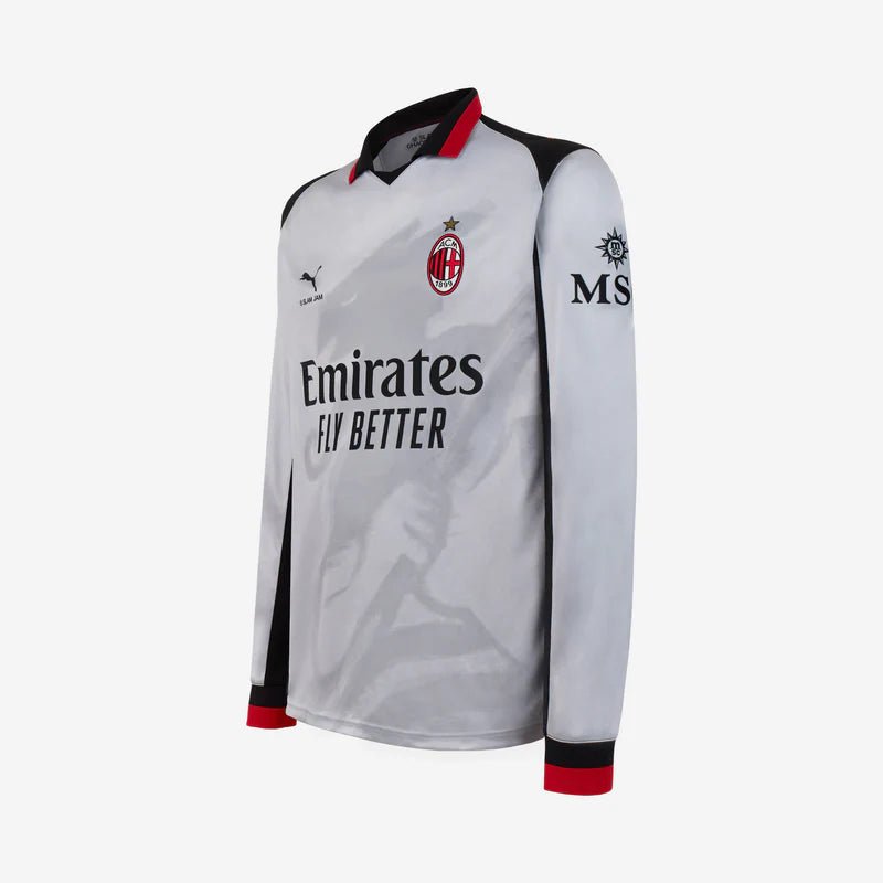 Camisa x Slam Jam AC Milan 2024/25 IIII Branca - Edição Limitada Manga Longa - Imagem 2