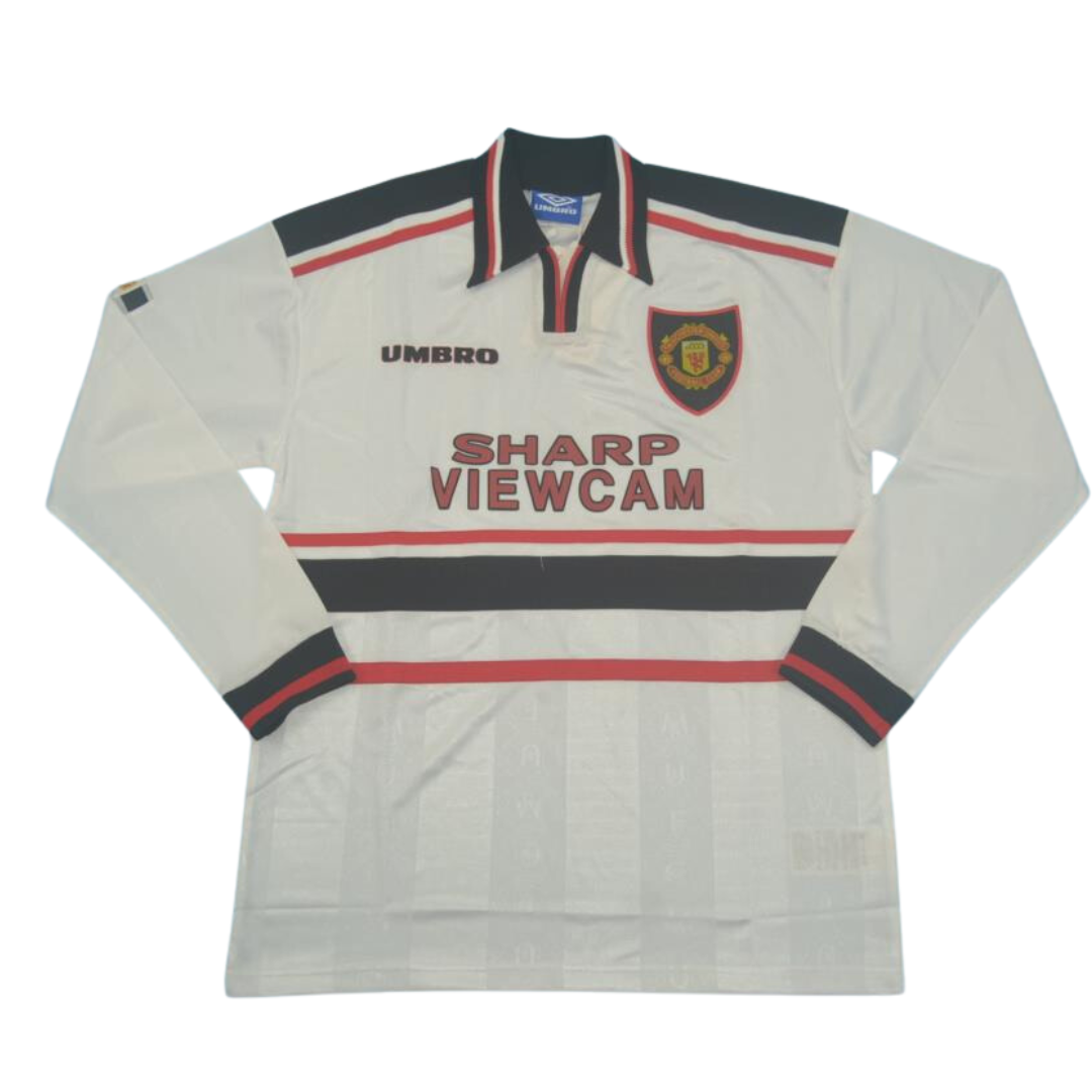 Camisa Manchester United Manga Longa 97/99 - Versão Retrô "Beckham" Nº 7 - Imagem 2