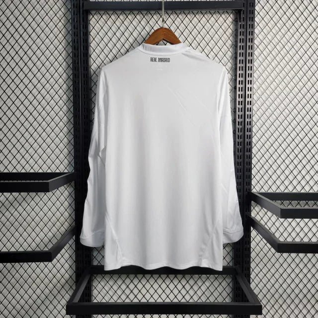 Camisa Retrô Real Madrid I Home 2010/11 Manga Longa Masculina - Branco - Imagem 2
