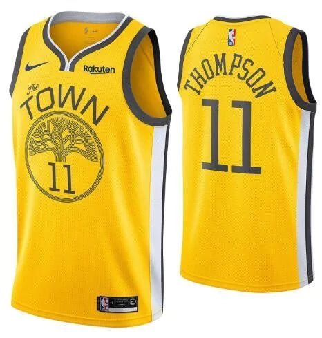 Regata NBA Golden State Warriors The Town Authentic Swingman Thompson 11 - Amarela