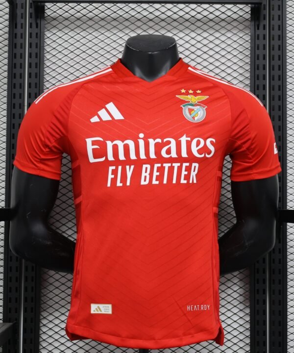 Camisa Benfica Home 2024/25 Jogador Masculino - Vermelha e Branca