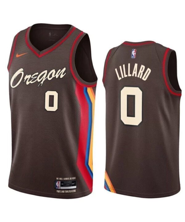 Regata NBA Portland Trail Blazers City Edition 20/21 Authentic Swingman Lillard 0 - Preta