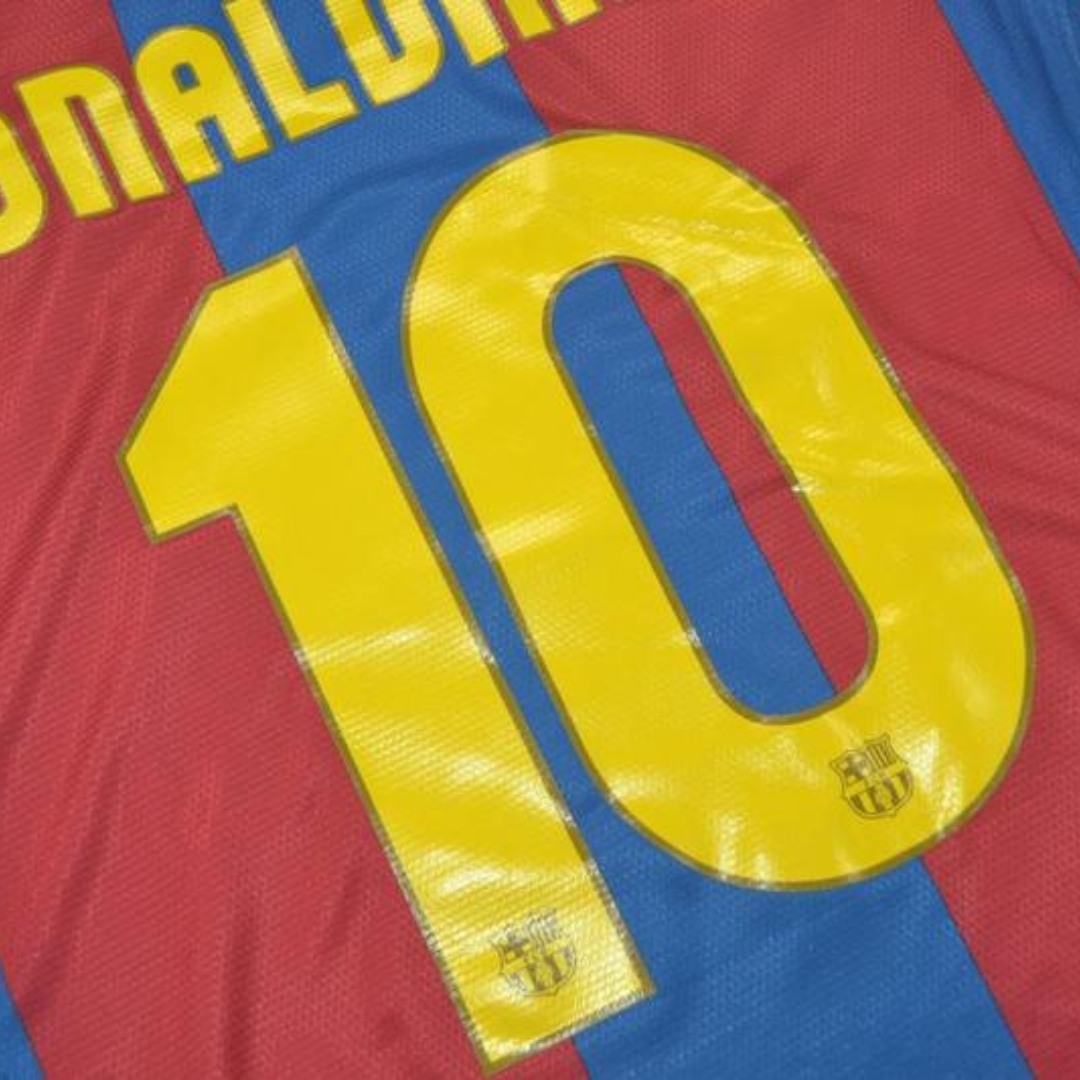Camisa Barcelona Manga Longa 07/08 - Versão Retrô "Ronaldinho" Nº 10 - Imagem 16