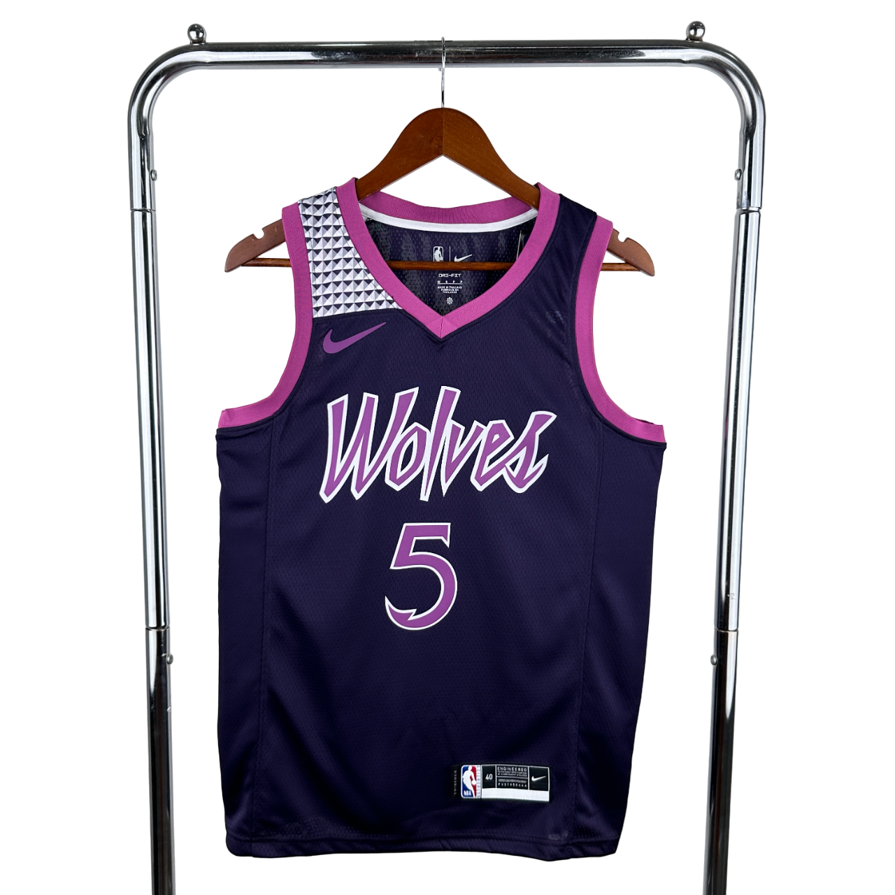 Regata NBA Minnesota Timberwolves Authentic Edwards 5 - Roxa
