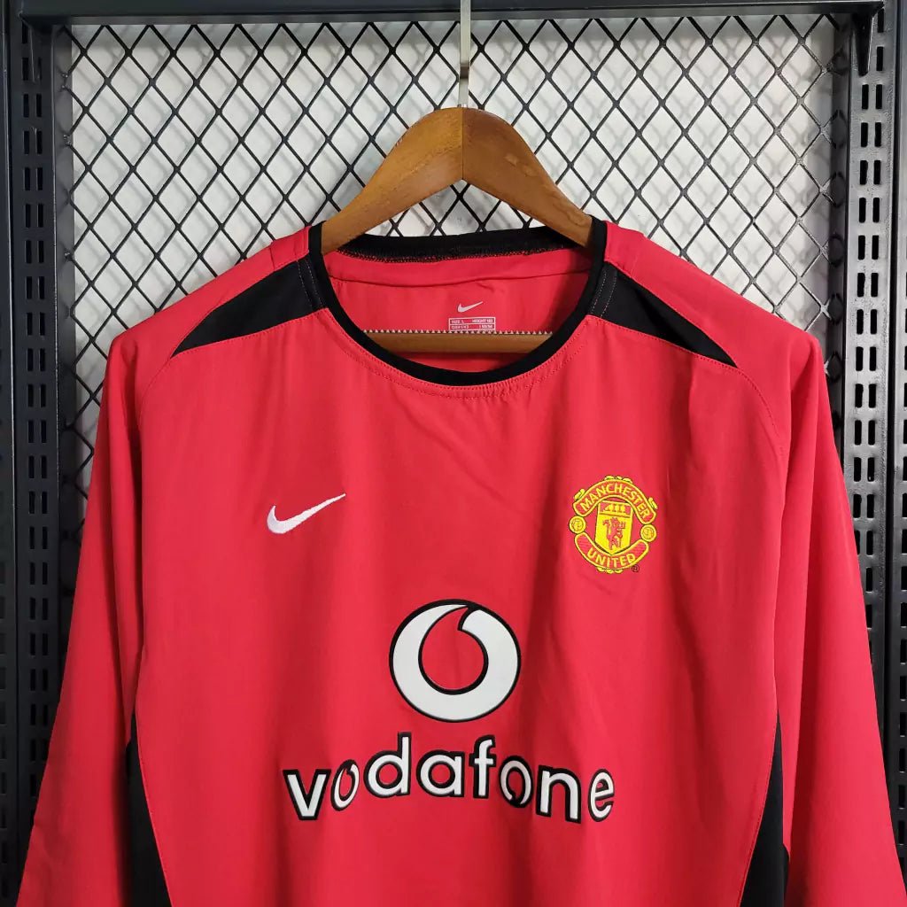 Camisa Retrô Manchester United Manga Longa 2004/06 Masculino Vermelho - Imagem 3