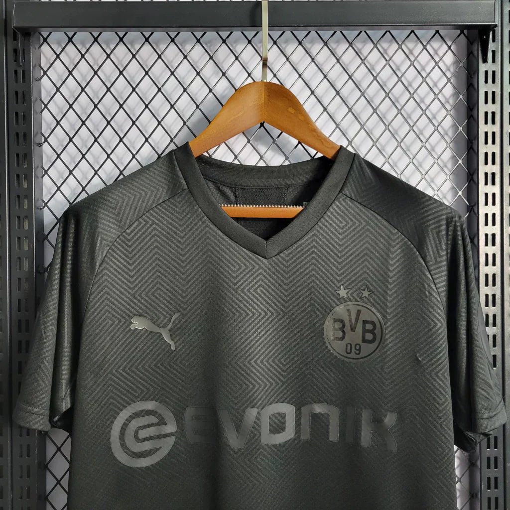 Camisa Retrô Borussia Dortmund 2019/20 Edição Especial 110 Anos Masculina Preta - Imagem 7