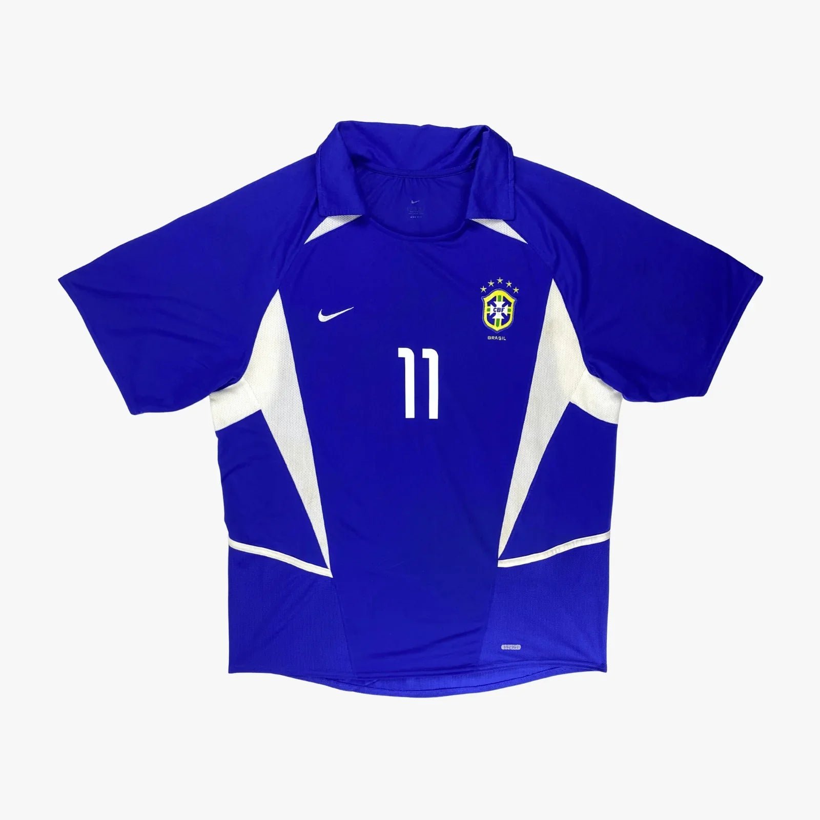 Camisa Retrô Brasil Away Copa do Mundo Versão 2002 "Ronaldinho" N°.11 - Imagem 2