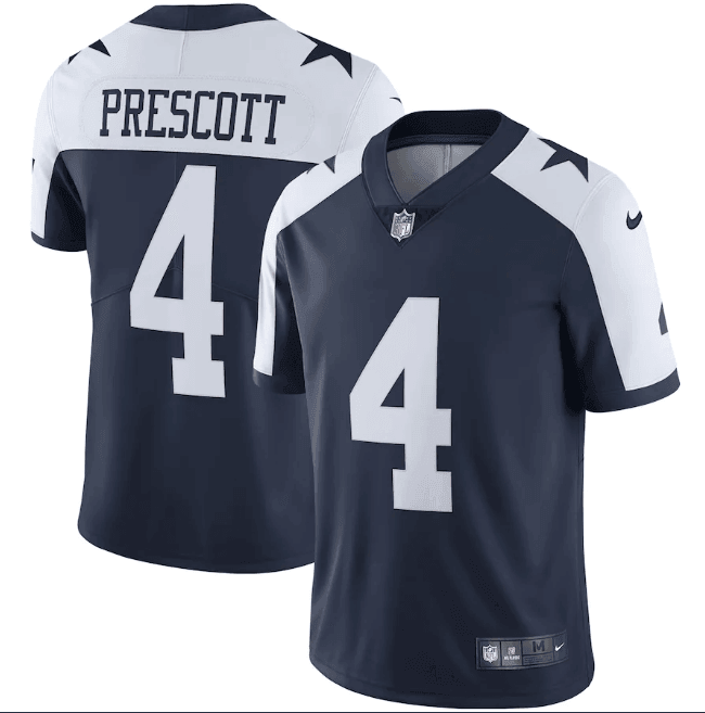 Camisa NFL Dallas Cowboys Vapor Limited Jersey Azul Branca - Imagem 2