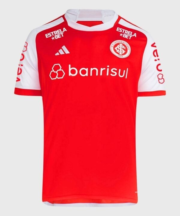 Camisa Internacional Home 2024/25 s/n Torcedor Masculino - Branca e Vermelha