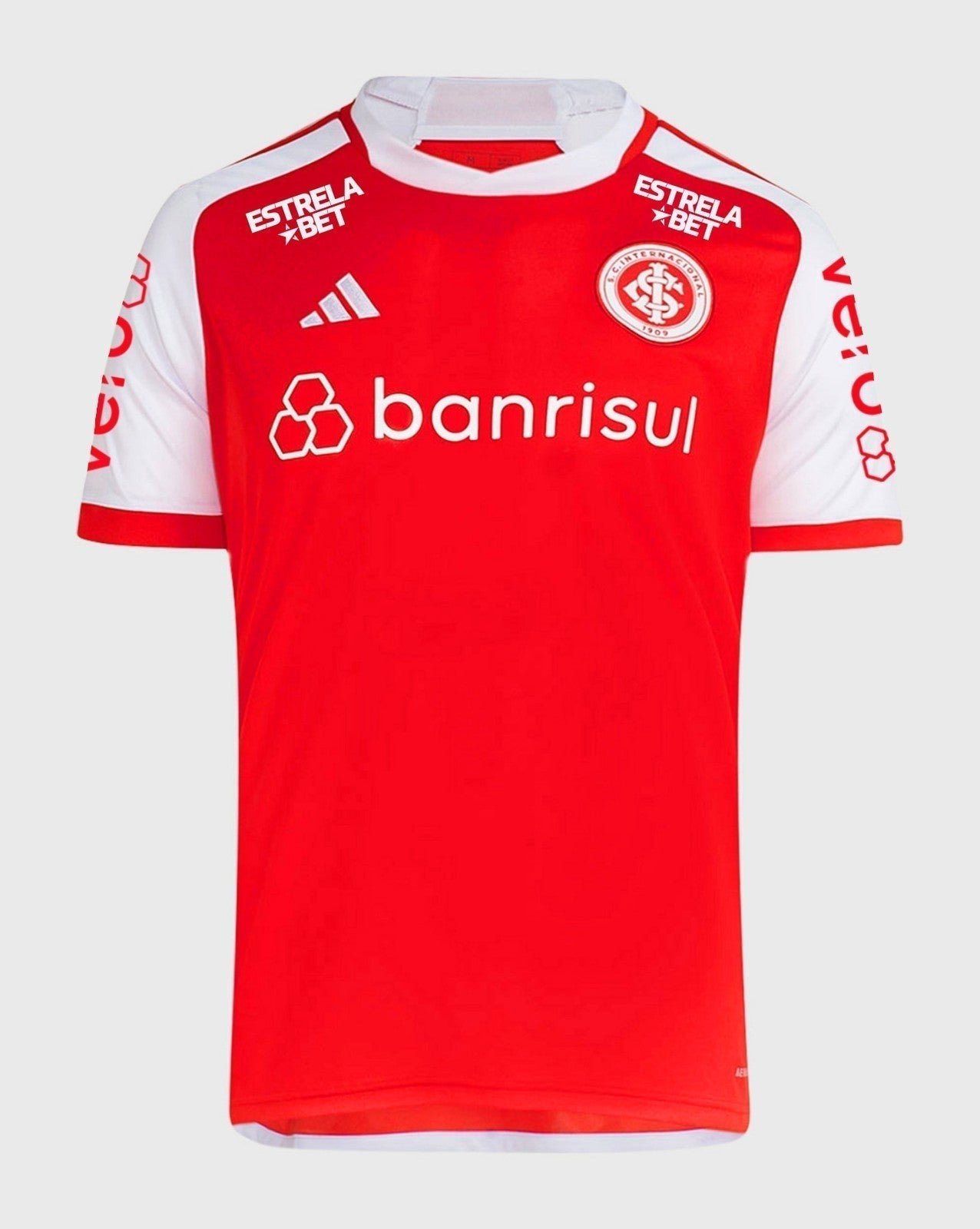 Camisa Internacional Home 2024/25 s/n Torcedor Masculino - Branca e Vermelha