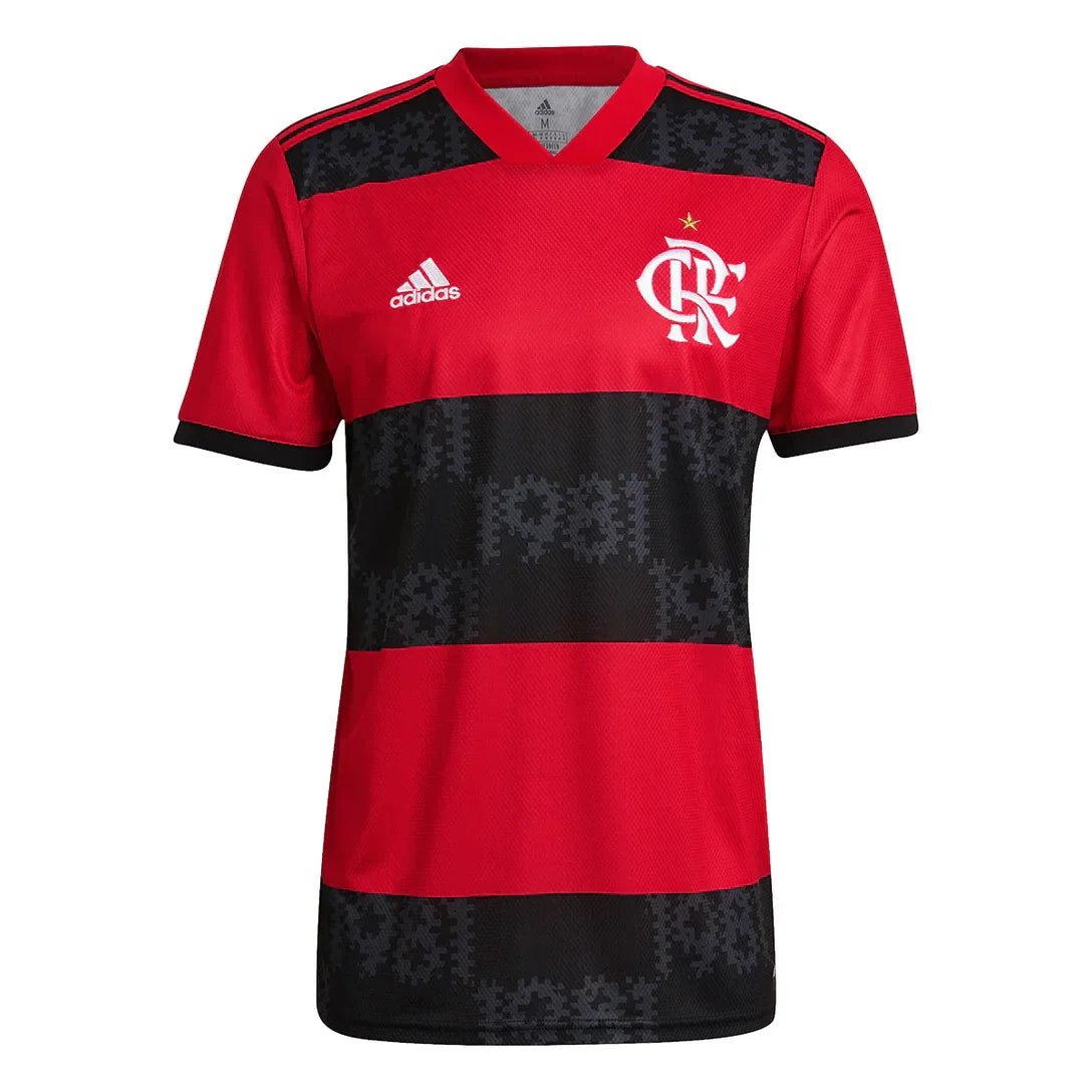 Camisa Flamengo Home 21/22 Torcedor Masculino - Vermelho e Preto