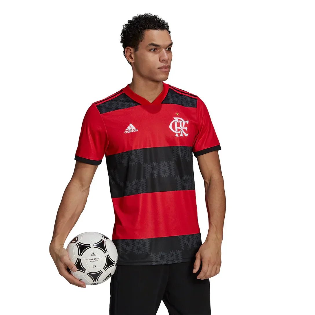 Camisa Flamengo Home 21/22 Torcedor Masculino - Vermelho e Preto - Imagem 2