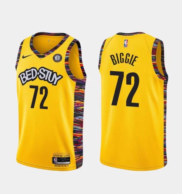 Regata NBA Brooklyn Nets Edition 20/21 Authentic Biggie 72 - Amarela