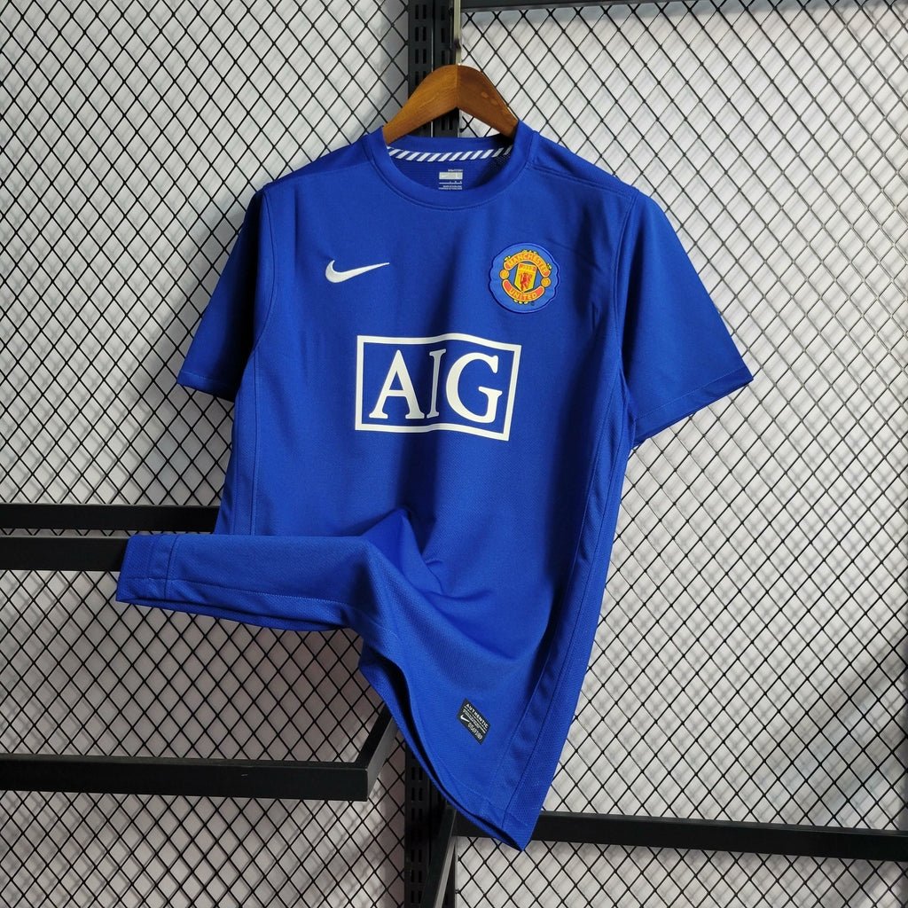 Camisa Retrô Manchester United 2007/08 Masculino Azul - Imagem 10