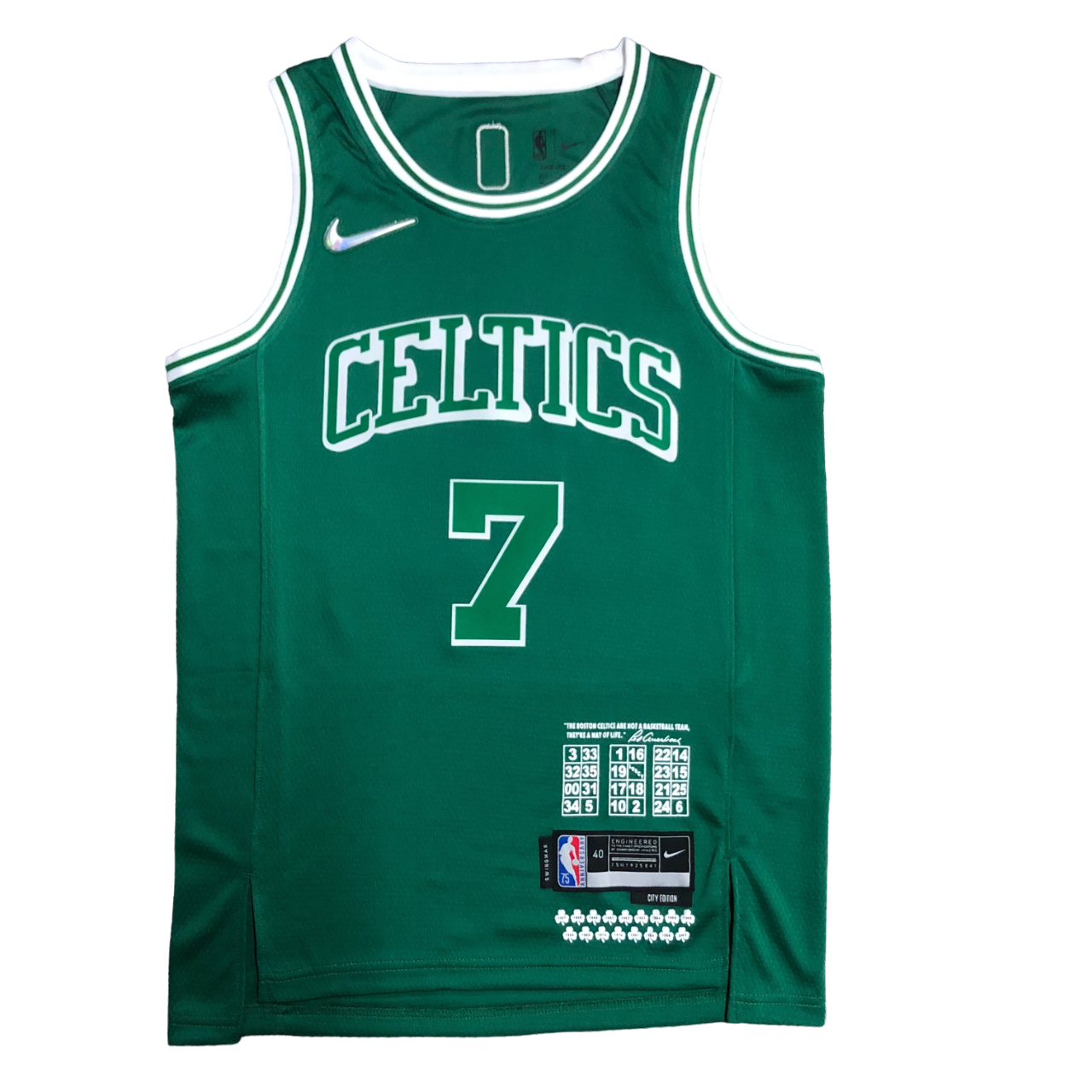 Regata NBA Boston Celtics City Edition Authentic Brown 7 - Verde