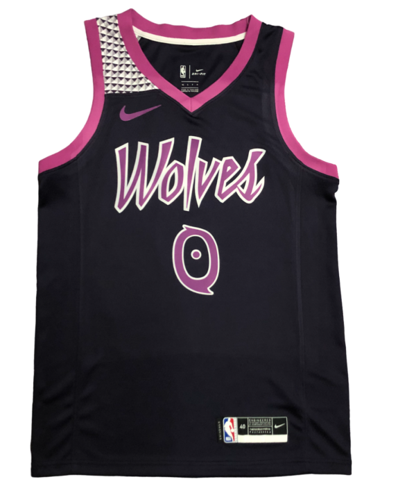 Regata NBA Minnesota Timberwolves Authentic Russell 0 - Preta