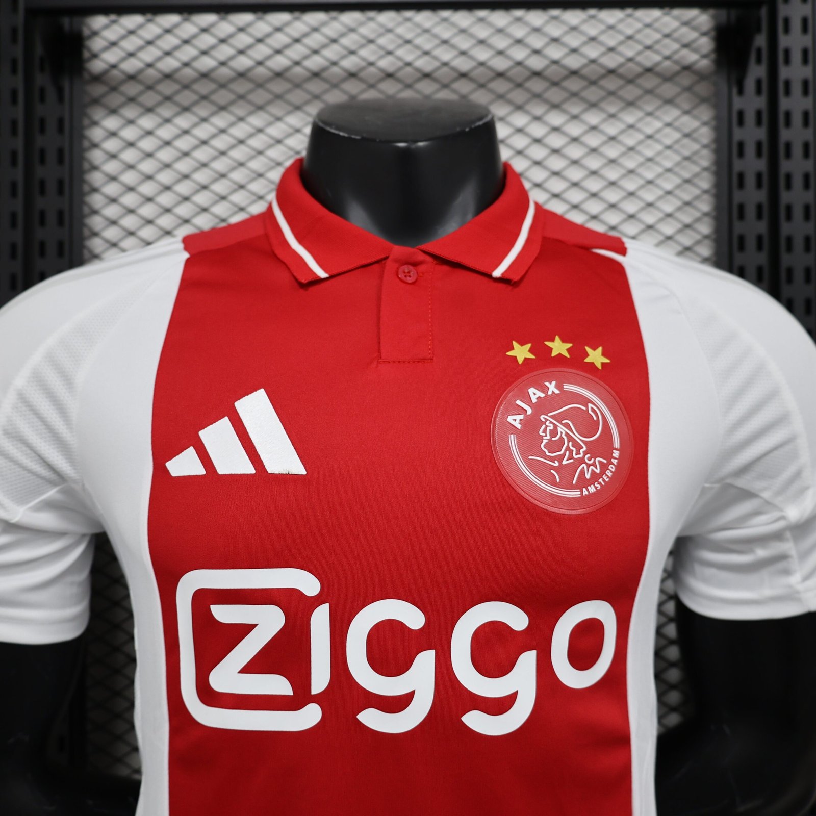 Camisa Ajax Home 2024/25 Jogador Masculino - Vermelha e Branca - Imagem 2