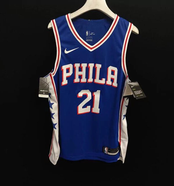Regata NBA Philadelphia 76ers Icon Edition Authentic Embiid 21 - Azul