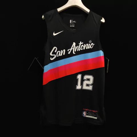 Regata NBA San Antonio Spurs Icon Edition 20/21 Authentic Aldridge 12 - Preta