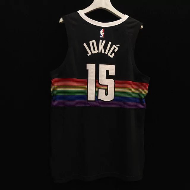 Regata NBA Denver Nuggets Icon Edition 20/21 Authentic Jokic 15 - Preta - Imagem 2