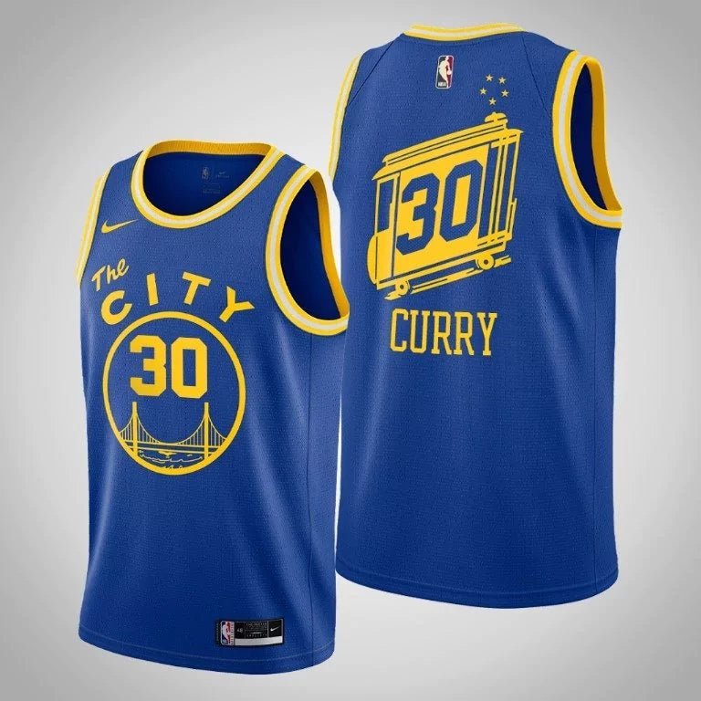 Regata NBA Golden State Warriors Classic Edition 20/21 Authentic Curry 30 - Azul