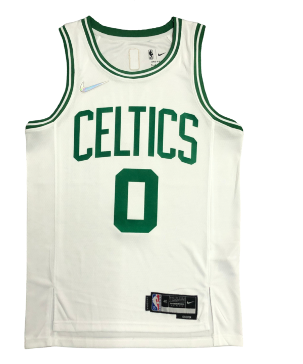 Regata NBA Boston Celtics 75 Anniversary Authentic Tatum 0 - Branca