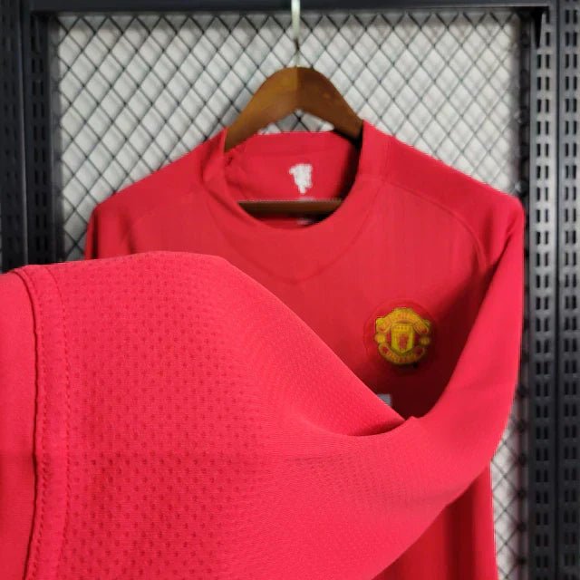 Camisa Retrô Manchester United Manga Longa 2007/08 Masculino Vermelho - Imagem 4