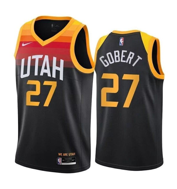 Regata NBA Utah Jazz City Edition 20/21 Authentic Swingman Gobert 27 - Preta