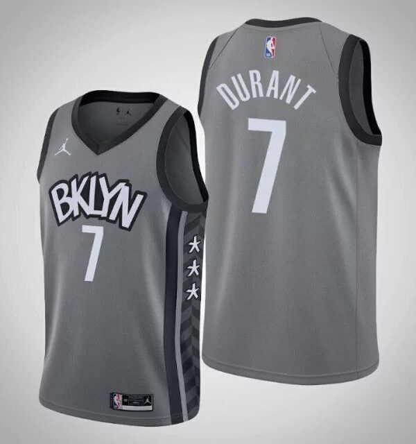 Regata NBA Brooklyn Nets Swingman Authentic Durant 7- Cinza