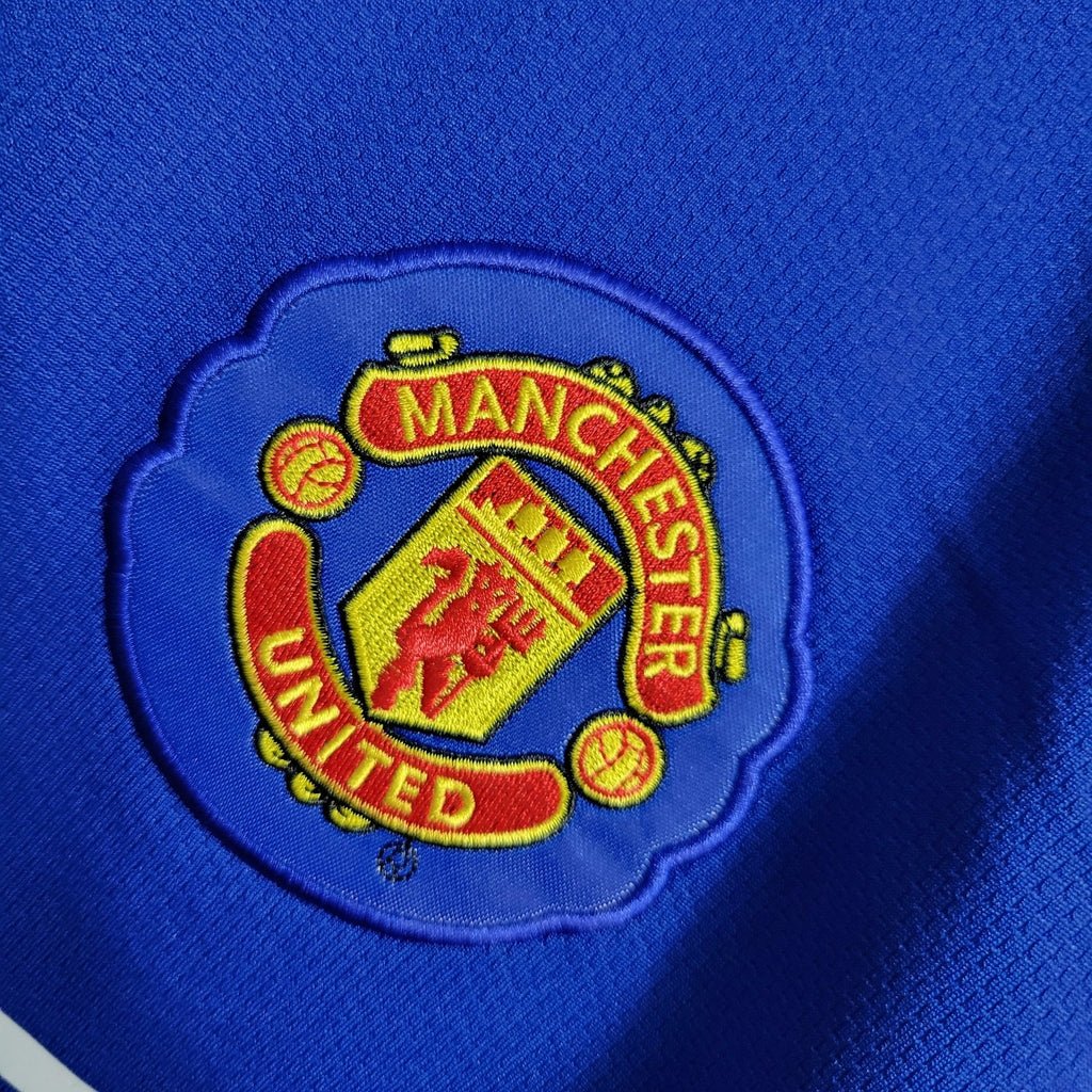 Camisa Retrô Manchester United 2007/08 Masculino Azul - Imagem 5