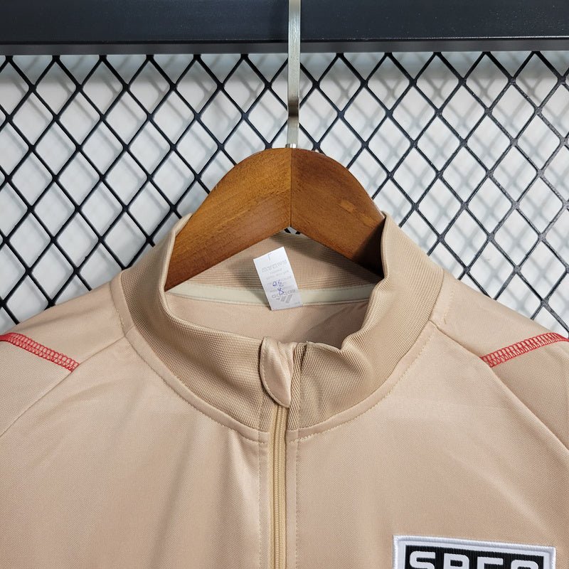 Blusa São Paulo Meio Ziper 23/24 - Bege - Imagem 5
